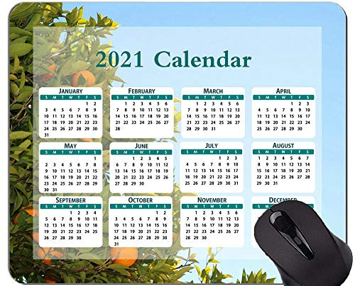 2021 Mouse Pad Kalender, Blätter Blue Sky Rubber Mouse Pad