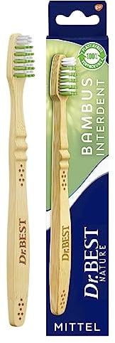 Dr.BEST Nature Bambus Interdent Zahnbürste, Mittel (1 Stück), Nachhaltigkeit vereint mit bewährter Dr.BEST Qualität