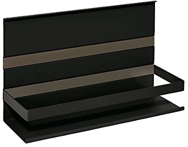 Linero MosaiQ Universalablage H 200 mm mit Rahmen schwarz matt/Relingsystem/Kesseböhmer