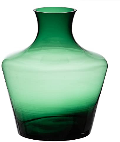 LOLAhome Florero Tintado de Cristal Verde de Ø 21x25 cm