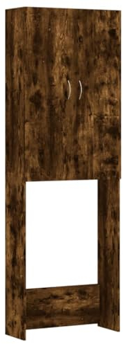 vidaXL Mobile per Lavatrice Rovere Fumo 64x25,5x190 cm