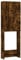 vidaXL Waschmaschinenschrank mit 2 Türen 3 Fächern Badschrank Hochschrank Badmöbel Badhochschrank Badezimmerschrank Räuchereiche 64x25,5x190cm