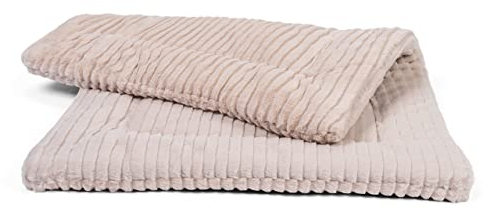 TrendPet Harmony 4cm gefütterte Hundedecke, Katzendecke, Liegedecke für Hunde und Katzen (Creme, 130x90cm)