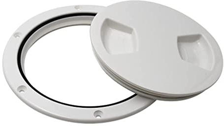 zalati Deck Plate Lid 5 inch ABS Plastic for Out Boat Sailing Yacht - White