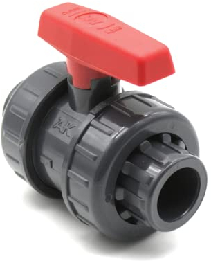 DOJA Barcelona | PVC-Kugelventil 32 | Absperrventil mit Klebeanschluss | Ø 32mm * PN 10 | Kugelhahn aus PVC | Pool kugelhahn | PVC Absperrhahn | Pvc Kugelhahn | Für Rohrentleerer, Schwimmbad, PVC-Rohr