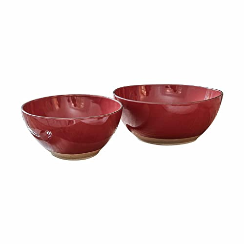 LOBERON Salatschüssel 2er Set Biarré, rot
