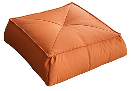 KCVC Ottomane Tatami Sitzsack Fußstütze Futonkissen mit Füllung Sechseckiger/viereckiger Sitzsack Ecksitz Fußstütze Fußhocker Hocker