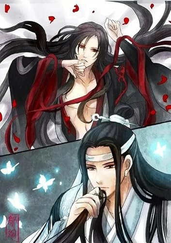 Taxpy Poster und Drucke Comicfigur Mo Dao Zu Shi,40 * 60cm Bild Bilder auf Leinwand Wandbild Poster Leinwandbild Foto Canvas Wandbilder Wohnzimmer Deko