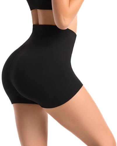 Leafigure Gym Shorts for Women High Waisted Athletic Shorts Workout Light Running Cycling Buttery Soft Yoga Shorts Black LXL