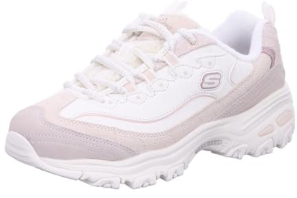 Skechers Women's D'Lites Cold Days Sneaker, Natural Suede/Duraleather/Silver Trim, 5 UK