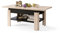 All4All Couchtisch Rino - Kaffeetisch - Wohnzimmertisch mit Ablage - Sofatisch - ausziehbar bis 170cm - höhenverstellbar - 130x65cm - 05 - Sonoma Eiche + Schwarz