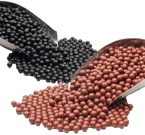 STOUCLA 500g 9 mm Schlammkugel, Harte Tonkugel, Tonkugeln Schleuder, für Schleudert Übungen, passend für die meisten Steinschleudern (Schwarz und Rot)