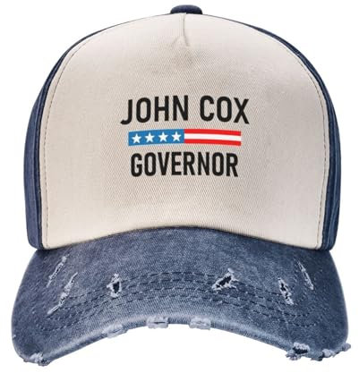 Melbrakin John Cox Governor Werten Sie Ihren Stil mit lustigen, verstellbaren Baumwoll-Baseballkappen für Männer und Frauen in Marineblau auf