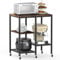 OGEMXU Kitchen Microwave Cart,Microwave Stand with Wheels,Coffee Bar Table Station,4-Tier Rolling Baker's Rack,Small Appliance Storage Shelf,Utility Side Table for Kitchen,Living Room (Rustic Brown)