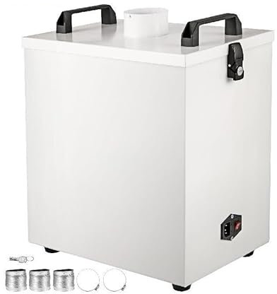 80W Air Purifer Fume Extractor 180m³/H Low-Noise Smoke Purifier Metal Absorber Remover for CNC CO2 La-s-er Engraving Machine