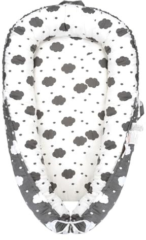 BIAOQINBO Babynest Nestchen Kuschelnest Kokon Für Säuglinge Neugeborene, 100% Baumwolle Nestchen Für 0-24 Monate Junge Mädchen Tragbar Babynest Reisebett