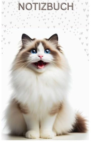 Ihr besonderes Notizbuch mit Ragdoll - Motiv – Kalender, Tagesplaner und Geschenkidee für Katzenliebhaber, Ragdollkatzen, im DIN A5 Format: Tagebuch, ... Softcover, schönes Motiv, Zubehör, Buch
