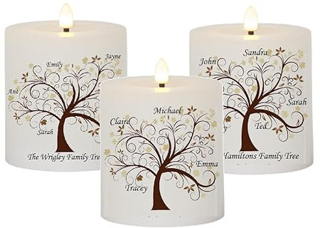 Personalised Family Tree Candle, Custom Family Names & Surname Gift, Unique Keepsake Candle, Family Tree Design, Perfect Gift for Families