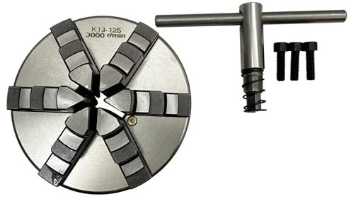 INTBUYING 6-Jaw Lathe Chuck K13-125 Metal lathe chuck 125mm chuck Independent Jaw for CNC Machine Tool and Accessories