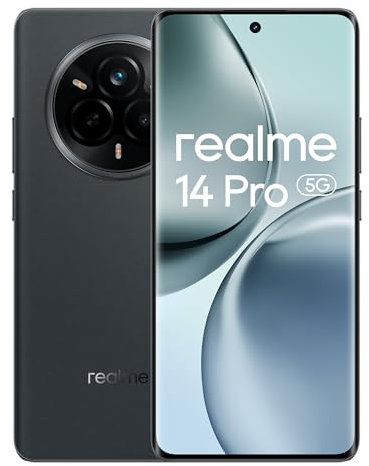 realme 14 Pro 5G Smartphone, 12+512GB, Fotocamera Sony IMX882 OIS da 50MP, Dimensity 7300, Display Curvo 120Hz, Impermeabile IP69, Batteria 5260mAh, Ricarica Rapida 45W SUPERVOOC, Grey