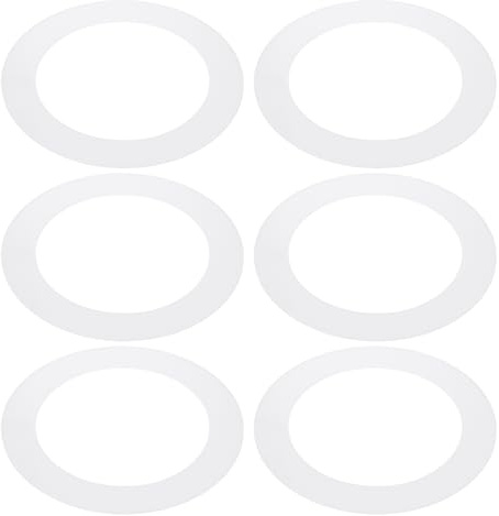 PATIKIL 4,5 ID 6,3 OD Kunststoff-Trimring, 6 Stück Deckenleuchten-Goof-Ringe Matte runde Lichtabdeckung Beleuchtungskörper für Decken- und Wand-Einbauleuchten, transluzentes Mattweiß