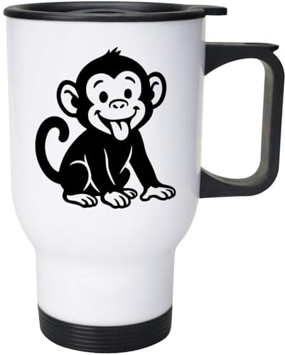 Azeeda 400ml 'Cheeky Monkey' Reusable Coffee/Travel Mug (MG00093412)