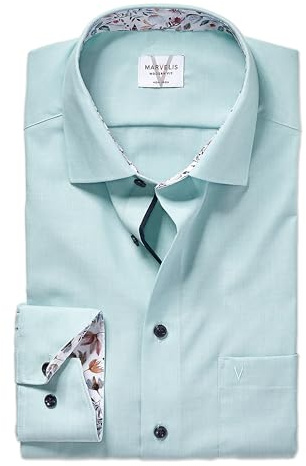 Marvelis Herren Businesshemd Langarm 720014,Einfarbig,Modern Fit,New Kent