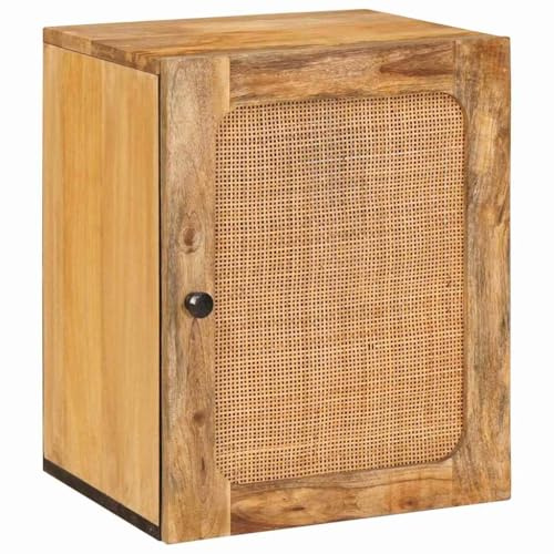 vidaXL Badezimmer Hängeschrank Braun 38 x 33 x 48 cm Massivholz Mango
