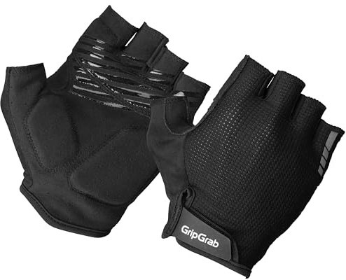 GripGrab EXPLR Kurzfinger Fahrrad Handschuhe Sommer MTB Rennrad Gravel | Gepolsterte Halbfingerhandschuhe mit InsideGrip Technologie, Schweißwischer am Daumen und Silikonprints für festen Halt