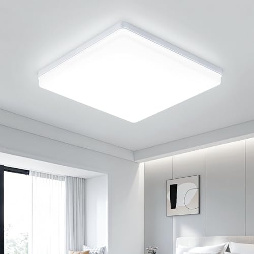 OTREN LED Deckenleuchte, Deckenlampe Badezimmer 30CM 48W 4800LM 6500K