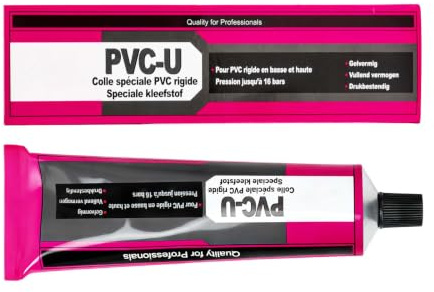 PVC-U Plus Kleber 125g, PVC Rohrkleber für Pool & Druckleitungen, spaltfüllend, druckbeständig, Spezialkleber für Druckrohrleitungen und drucklose Systeme