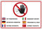 Schild Betreten verboten in mehreren Sprachen aus PVC Hartschaum Platte 300x200 mm - 3 mm stark