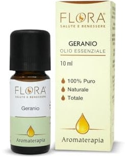 Flora Olio Essenziale di Geranio, Aroma Naturale per Alimenti - 10 ml