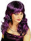 Zweifarbige Langhaar Perücke mit Locken - Lila Schwarz - Zu Cosplay und Anime Kostümen für Damen