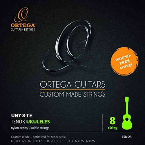ORTEGA Nylon Ukulele Saiten - 8 Stück für Tenor-Ukulelen (UNY-8-TE)