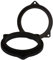 [1 Paar] 100 mm MDF Lautsprecher Ringe kompatibel mit BMW E87, E88, E90, E91, E92, E93, F30, F31 | passend für Vordertür | Farbe: schwarz | wasserundurchlässig