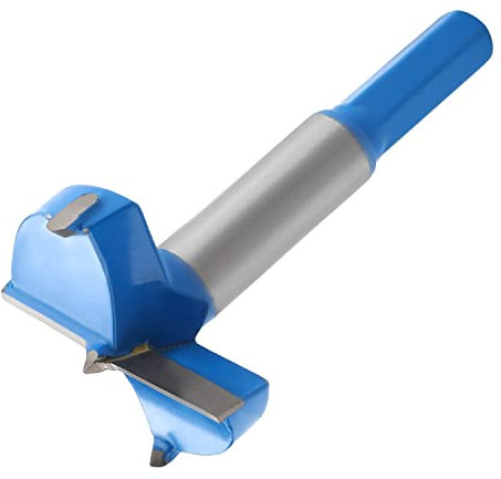 Utoolmart Forstner Broca para taladro de madera de 42mm de diámetro Vástago recto Punta de carburo cementado Agujero de carpintería profesional Sierra Cortador de madera 80mm de longitud Azul 1pcs