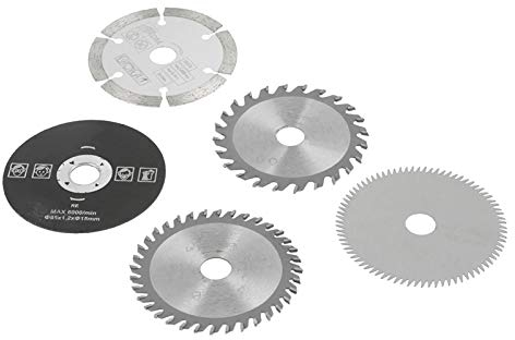 5 Piezas Hoja de Sierra Circular, Diámetro exterior de 85 mm Interno de 15 mm, Disco de Corte de Mini Carburo para Metal, Madera, Paneles de yeso, Plástico