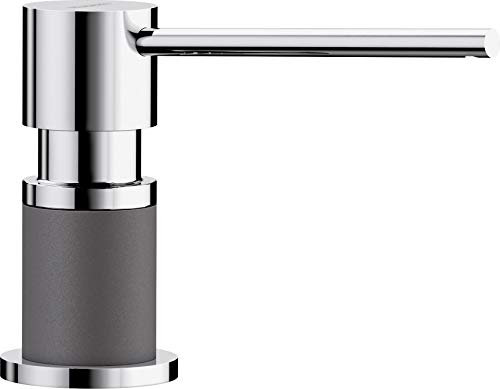 BLANCO 525817 LATO Distributeur de Savon, Gris Roche/chromé