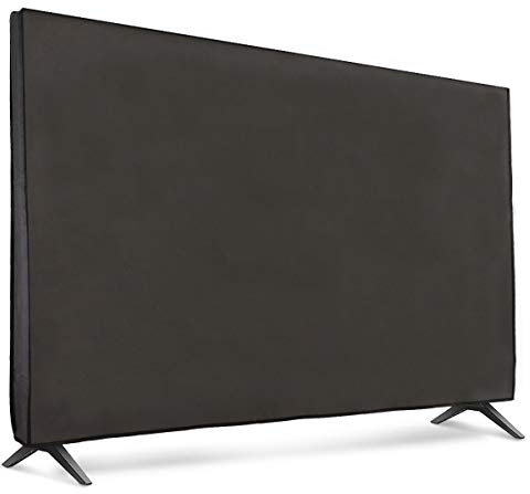 kwmobile Funda para Monitor 65 TV - Cubierta Protectora Textil para Pantalla de TV de Interior - Gris Oscuro