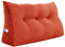 VERCART Rückenkissen Keilkissen Rückenlehne Kissen für Bett Sofa Kopfteil Gepolstert Bettkissen Wandkissen Sofakissen Groß Rueckenkissen Couchkissen Dekokissen Kordsamt Rostige Orange 100cm
