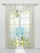 ESLIR Schiebegardinen Set 2er Flächenvorhänge Gardinen mit Schlaufen Schiebevorhang Transparent Schlaufenschal mit Zweige Muster Voile Sand BxH 57x225cm 2 Stück