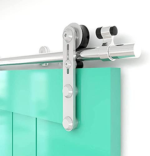 TSMST 5FT/152CM Sliding Door Track Barn Door Hardware Kit Closet Rail Roller Accessory Stainless Steel Material