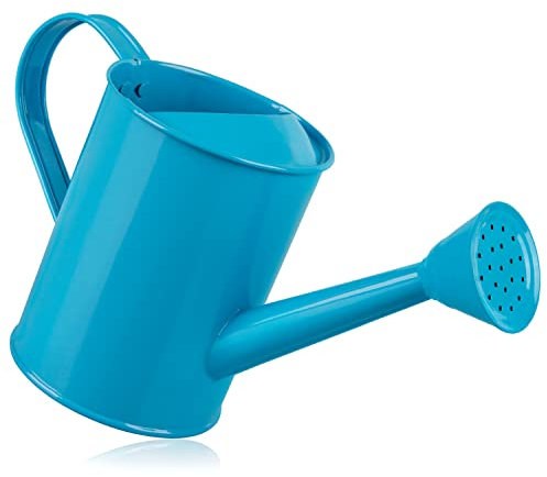 Homarden Gießkanne für Kinder - Spielzeit oder praktische Nutzung - Kinder-Gießkanne aus Metall - kleine Wasserkanne für Jungen und Mädchen - 900 ml (blau)