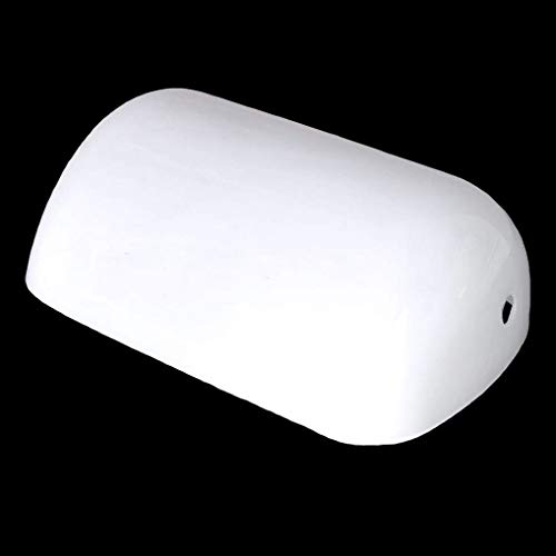 LANMOU Lampenschirm für Bankerslampe, Multicolor Glass Ersatzschirm Banker Lamp Glas Schirm für Bankers Tisch-Leuchte, 22,5 x 13,5 x 7,5 cm,Weiß