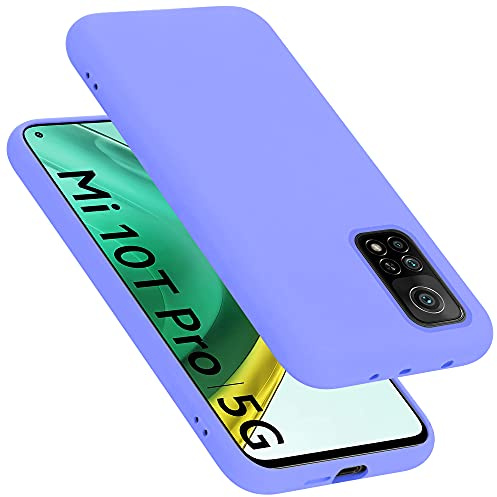 Cadorabo Hülle kompatibel mit Xiaomi Mi 10T / Mi 10T PRO Hülle Silikon Handyhülle für Mi 10T / Mi 10T PRO Case aus flüssigem Silikon- Kratzfeste und stoßfeste dünne TPU Schutzhülle - Liquid HELL LILA