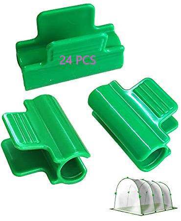 HH-LIFE 24 Stück,Gewächshaus-Clips Ø16~17mm(0.63~0.67 inch) Reifenclips für Rohr Netz Tunnel Schuppen Film Shading Net Rod Gewächshaus Film Fixierung