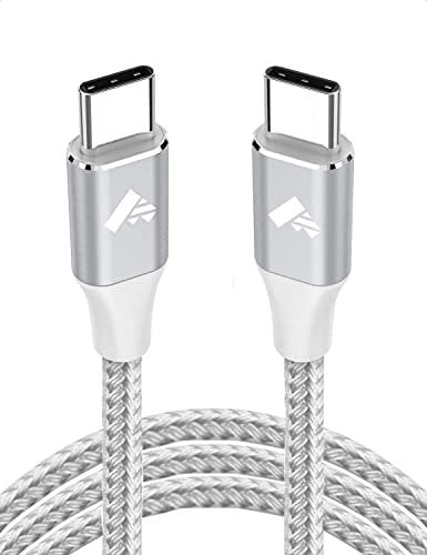 Cavo USB C USB C 2 Metri,60W Cavo Type-c to Type-c 3A PD Ricarica Rapida USBC Caricatore Tipo C a USB-C Cavetto Nylon Cavi con iPhone 16 15 Samsung Galaxy S25 S24 S23, Huawei, Switch, Macbook, iPad