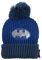 Batman Kinder Jungen Winter-Mütze Bommelmütze (Blau, 52)