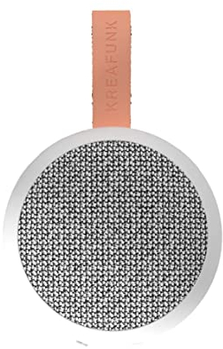 KREAFUNK aGO II Fabric, tragbarer Bluetooth 5.1 – Lautsprecher, True Wireless Stereo, bis zu 10 Stunden Wiedergabezeit, White